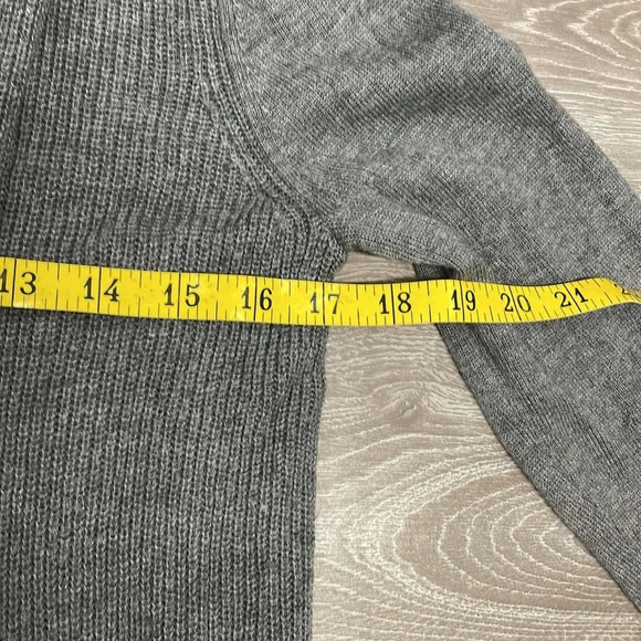 Ann Taylor Wool Blend Cardigan Sweater Gray Long Open Front S - Picture 8 of 16